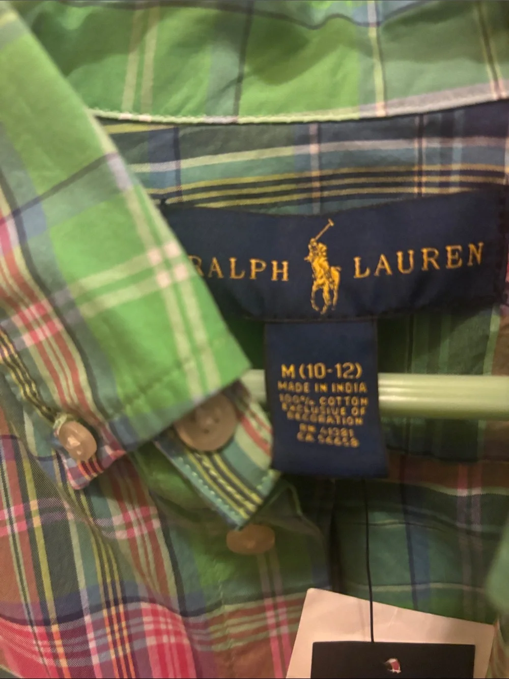 Polo by Ralph Lauren Green & Red Plaid Button-Down Shirt